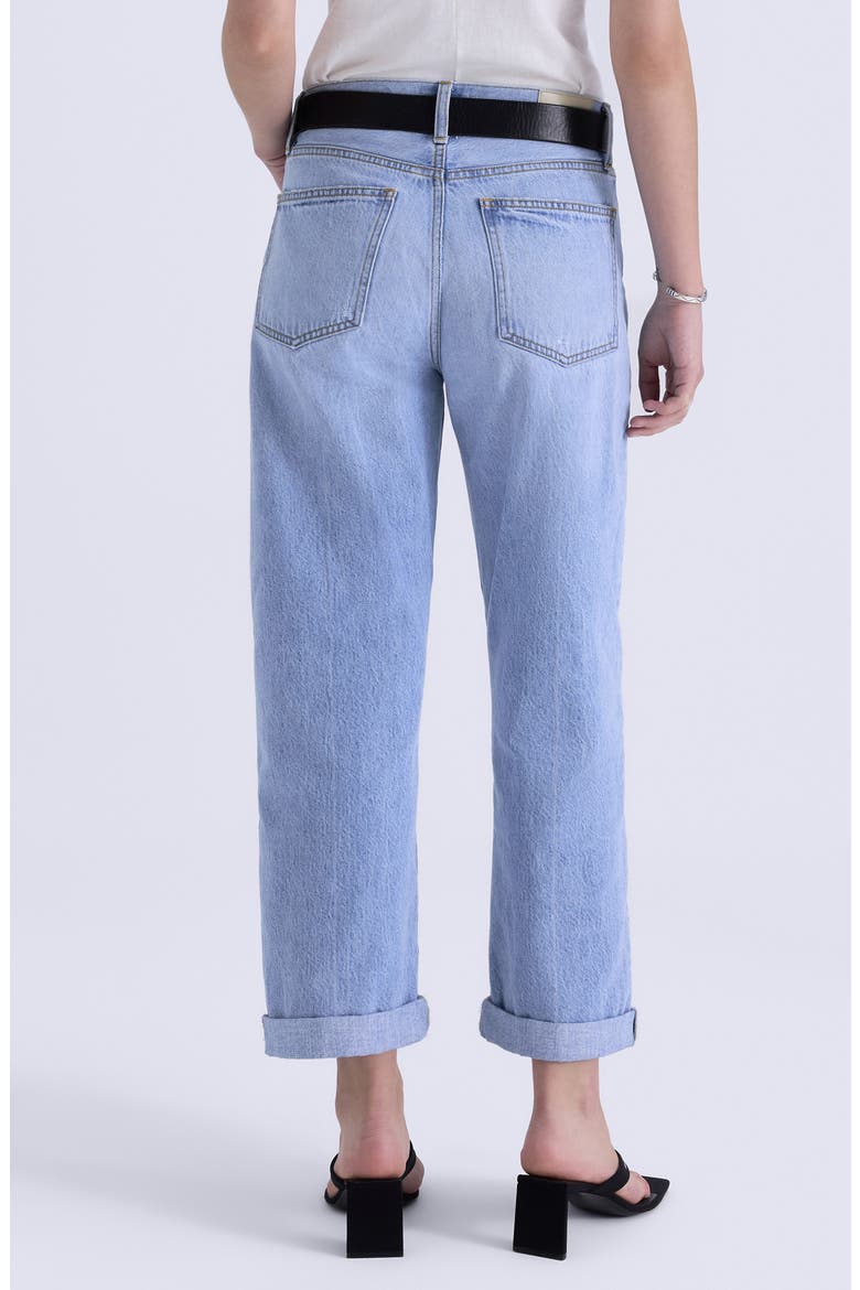 Donny Cuffed High Waist Boyfriend Jeans, Alternate, color, OLD BLUES