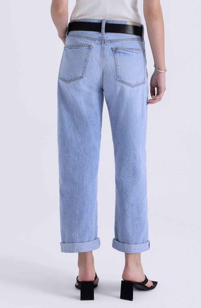 Pistola Donny Cuffed High Waist Boyfriend Jeans, Alternate, color, Old Blues