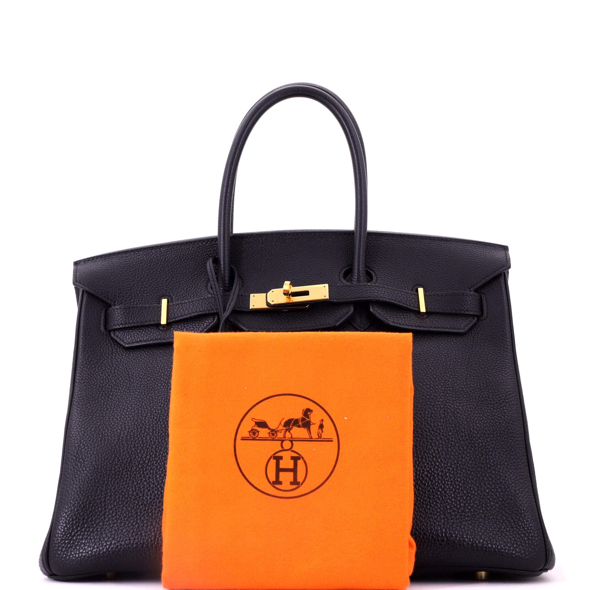 Pre-Owned Hermes Birkin Handbag Black Togo with Gold Hardware 35, Alternate, color, Noir