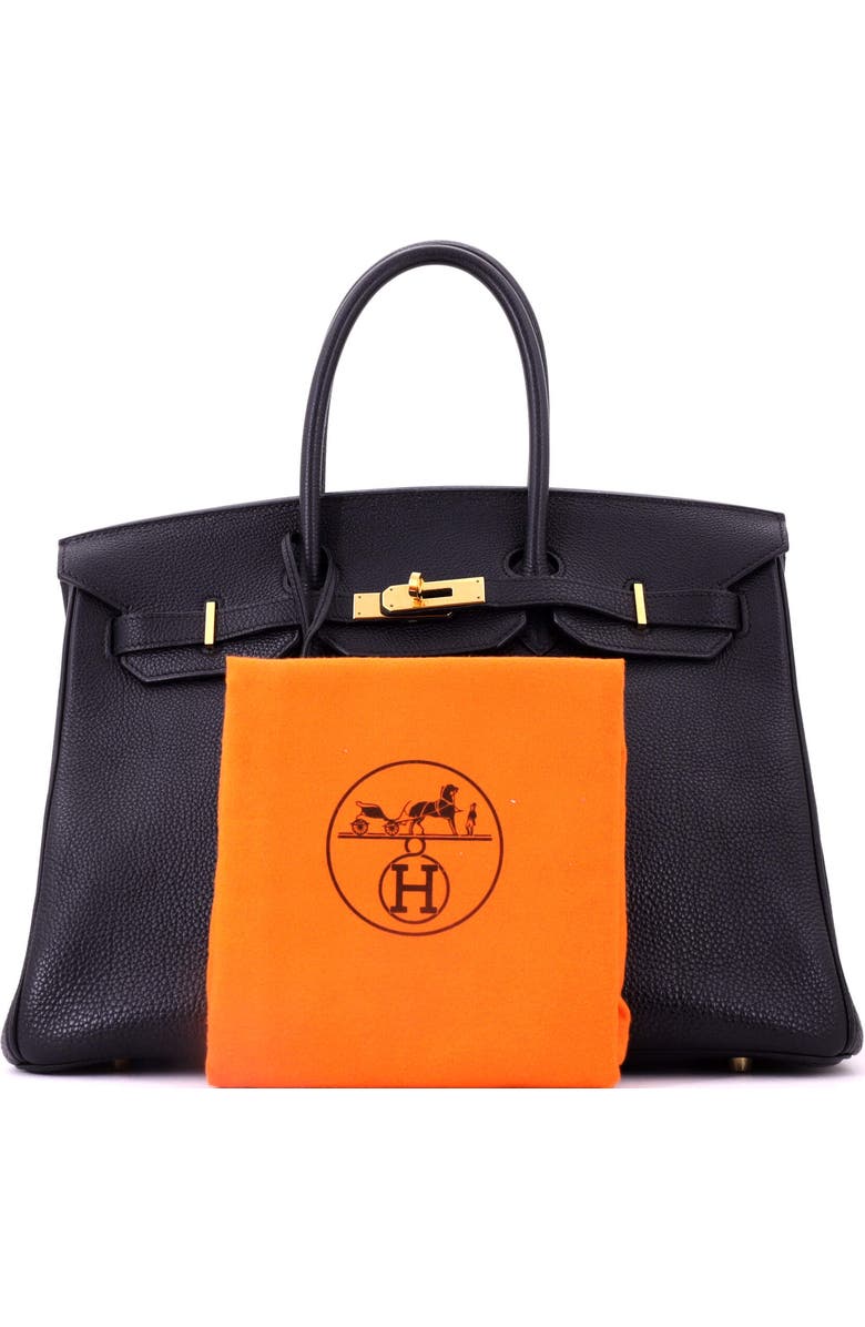 Pre-Owned Hermes Birkin Handbag Black Togo with Gold Hardware 35, Alternate, color, Noir