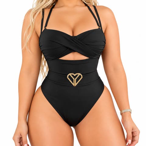 X Yahaira Swimsuit Tummy Control One-Piece Full Coverage Beachwear