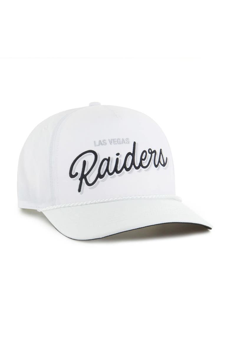 Men's '47 White Las Vegas Raiders Brrr Fairway Hitch Adjustable Hat, Alternate, color, White