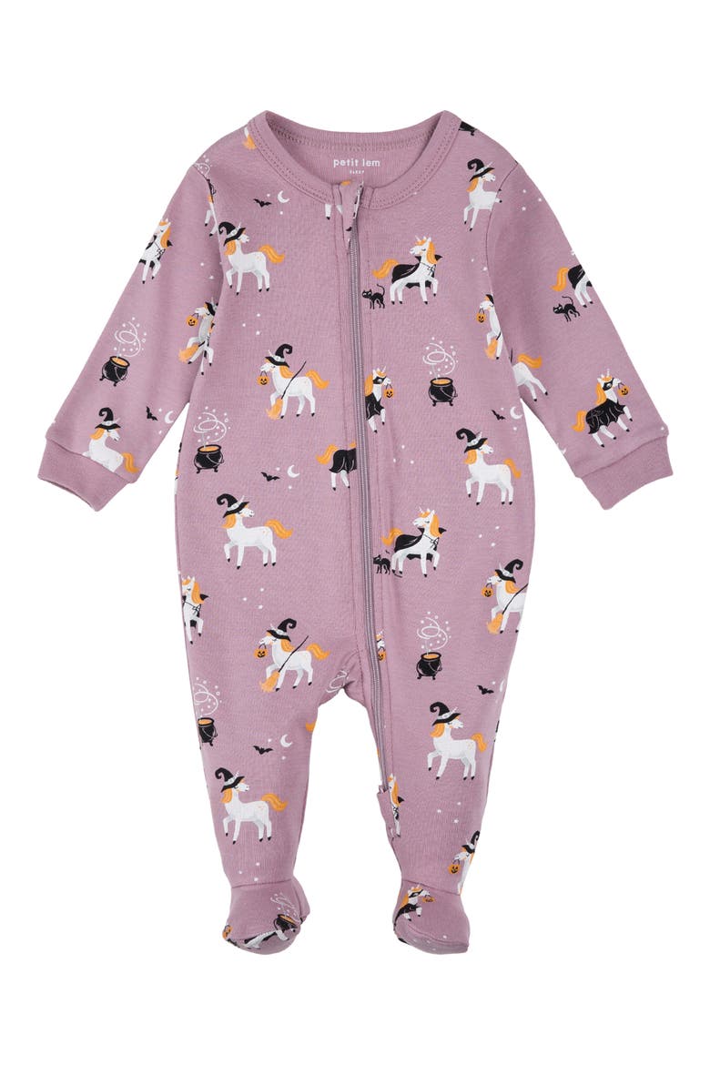Kids' Cotton Footed Sleeper, Main, color, DUSTY PURPLE