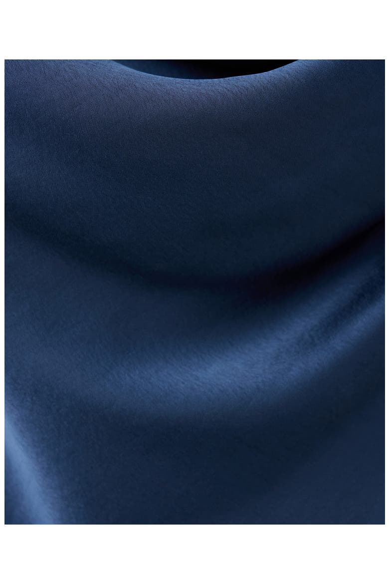 Asymmetrical Satin Dress, Alternate, color, NAVY