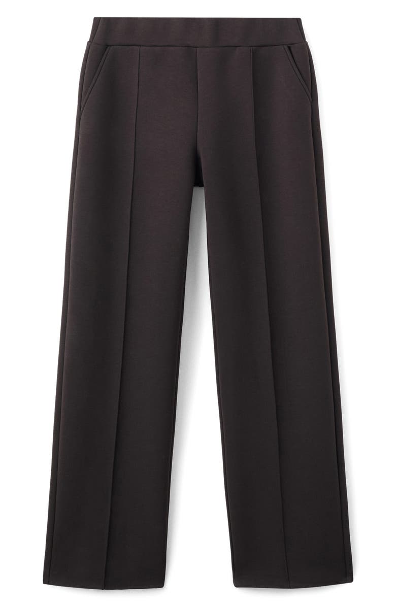 MANGO Selection Seamed Pull-On Pants, Main, color, Dark Brown