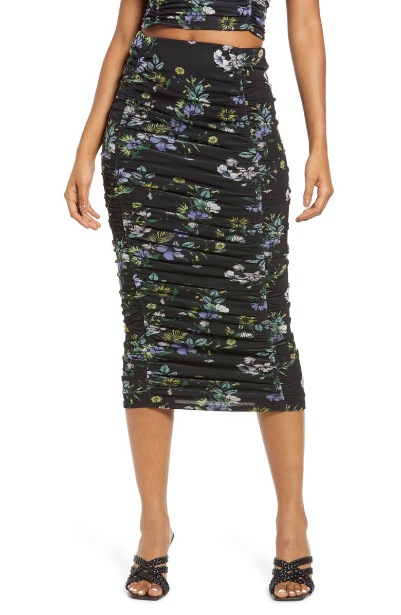 AFRM Venice Ruched Skirt, Main, color,