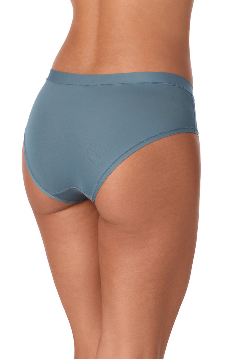 DKNY Litewear Active Comfort Hipster Panties, Alternate, color, Stormy Weather