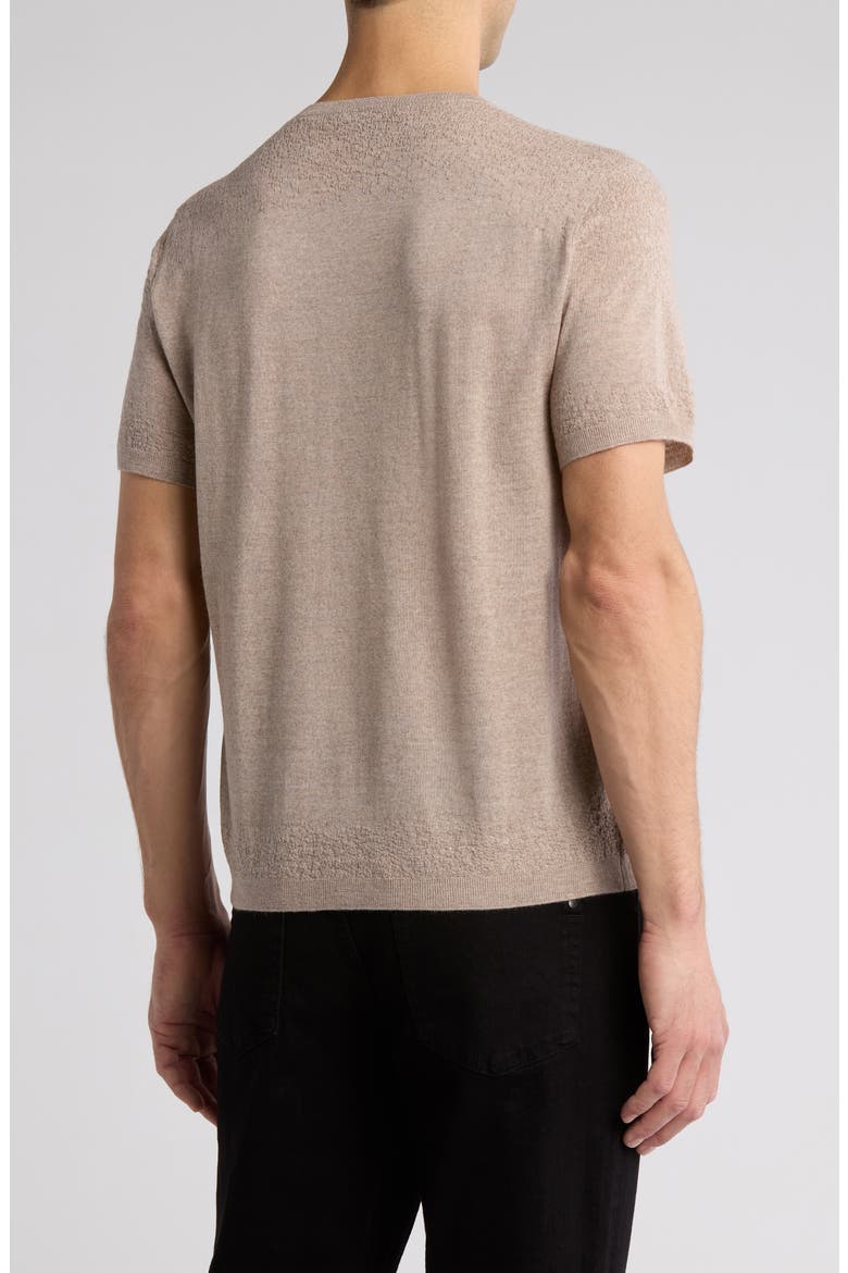 Alvito Regular Fit Short Sleeve Wool Sweater, Alternate, color, FOSSIL GREY