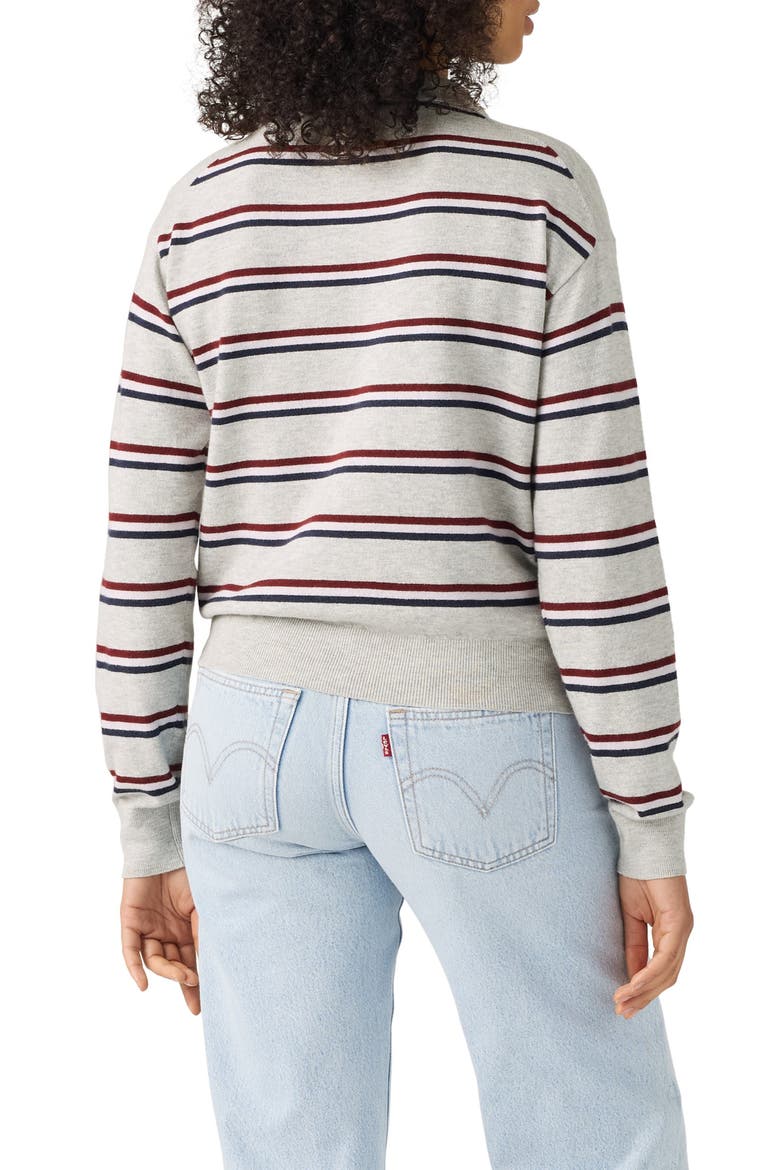 Stripe Supersoft Polo, Alternate, color, JADE STRIPE LIGHT GREY HEATHER