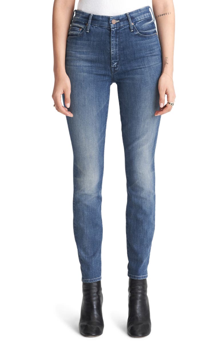 MOTHER The Looker High Waist Ankle Skinny Jeans, Main, color, 