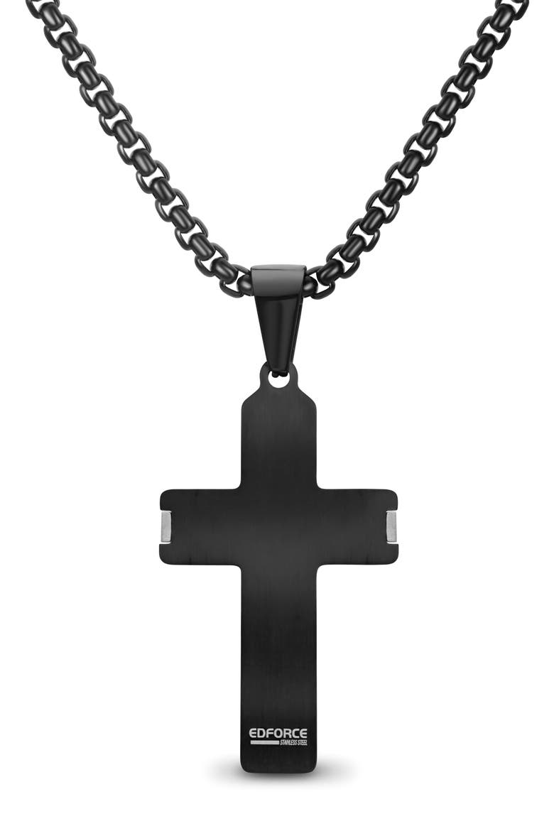 Men's Cross Pendant Necklace, Alternate, color, SILVER