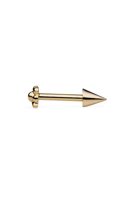 Maria Tash Short 14k Gold Spike Single Threaded Stud Earring In Gold