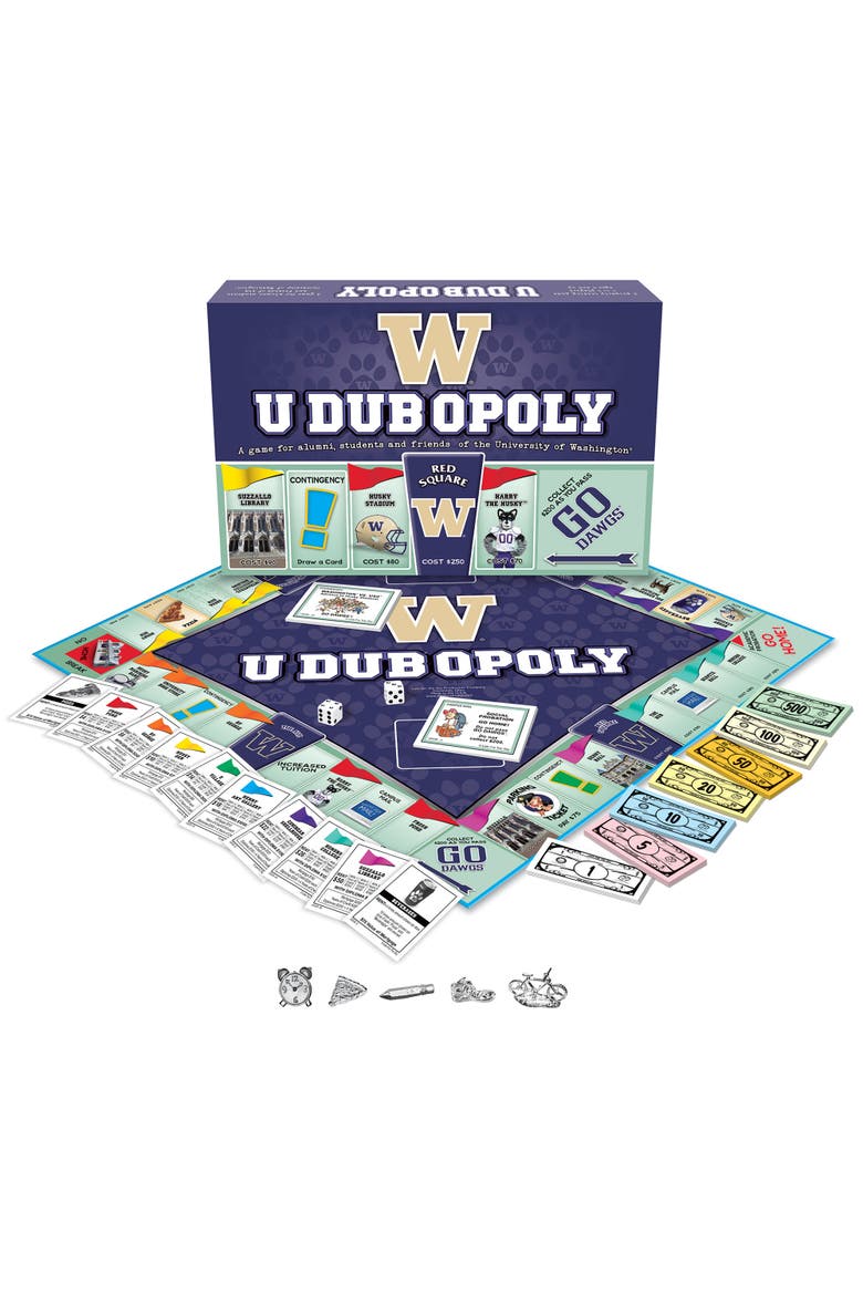 University of Washington U DubOpoly Monopoly Board Game, Alternate, color, Multicolored
