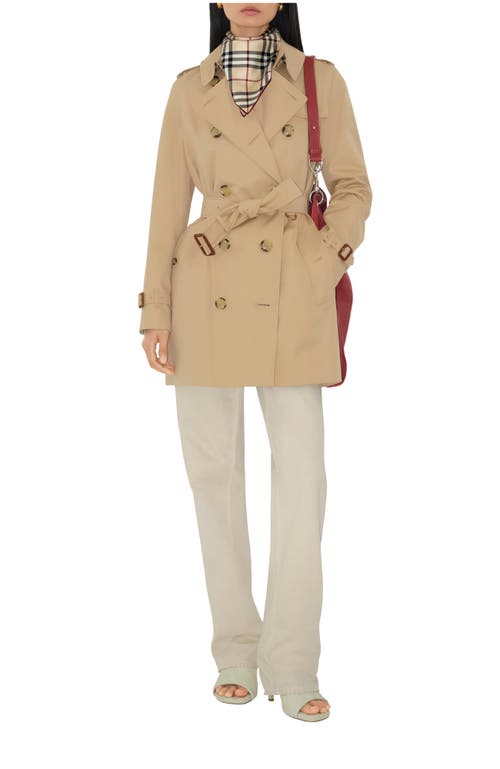 Burberry Kensington Quilted Short Org 2 Coat With Hood In Brown