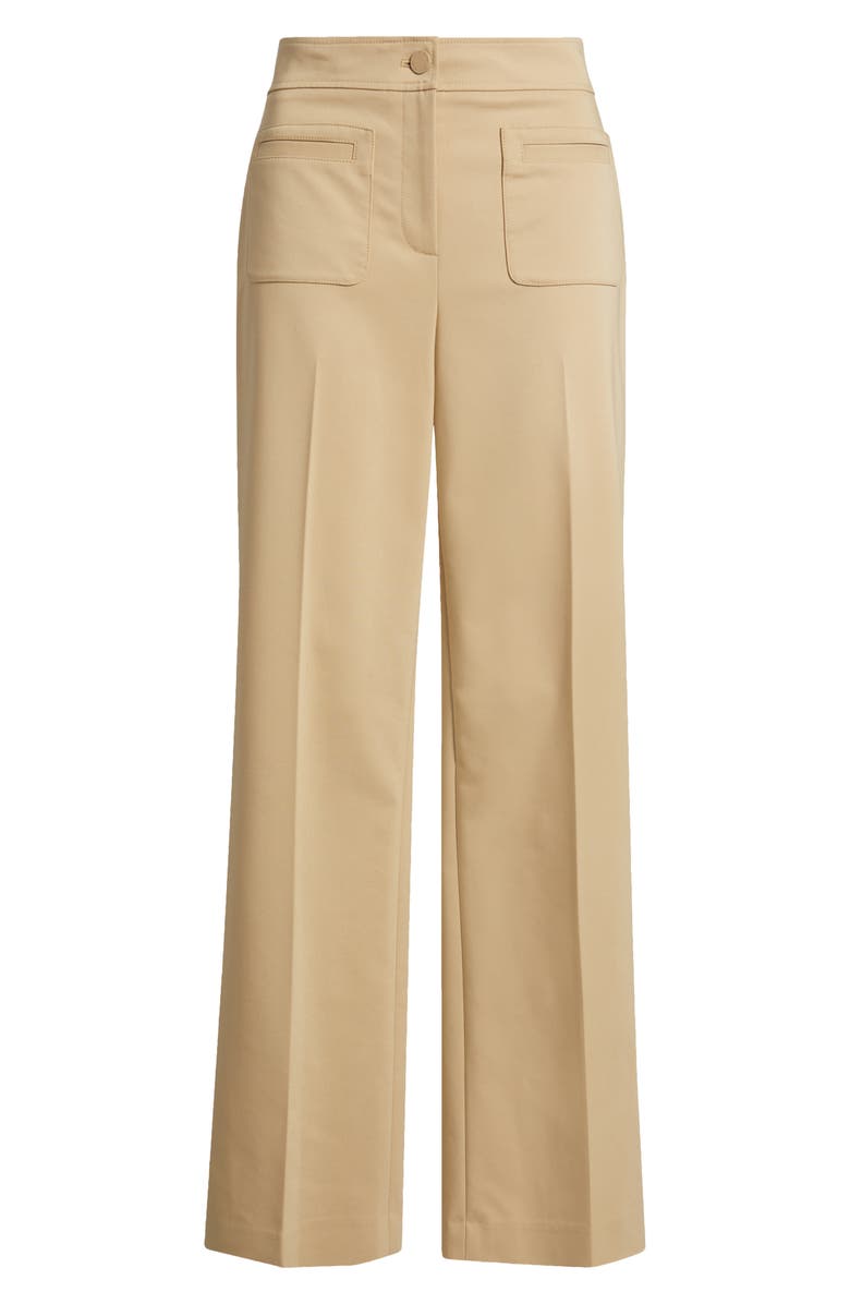 Anne Klein High Waist Patch Pocket Flare Pants, Alternate, color, 