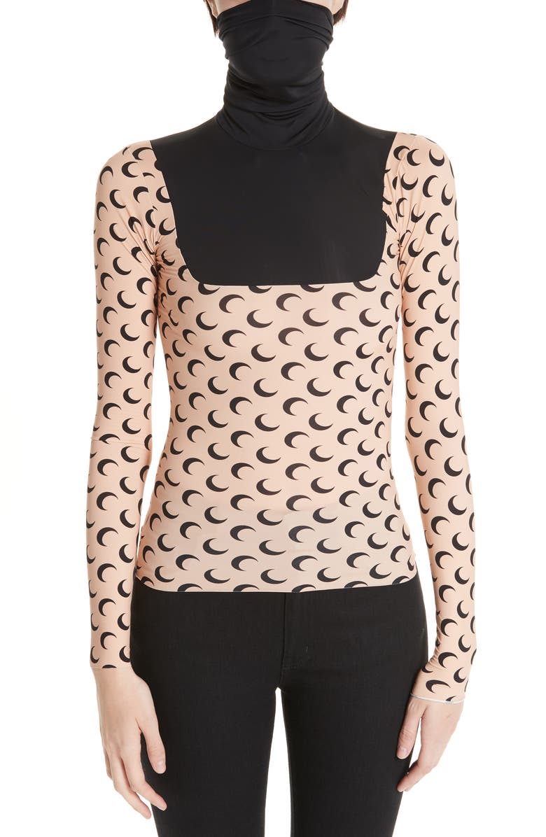 Marine Serre Moon Print Knit Top, Main, color, 