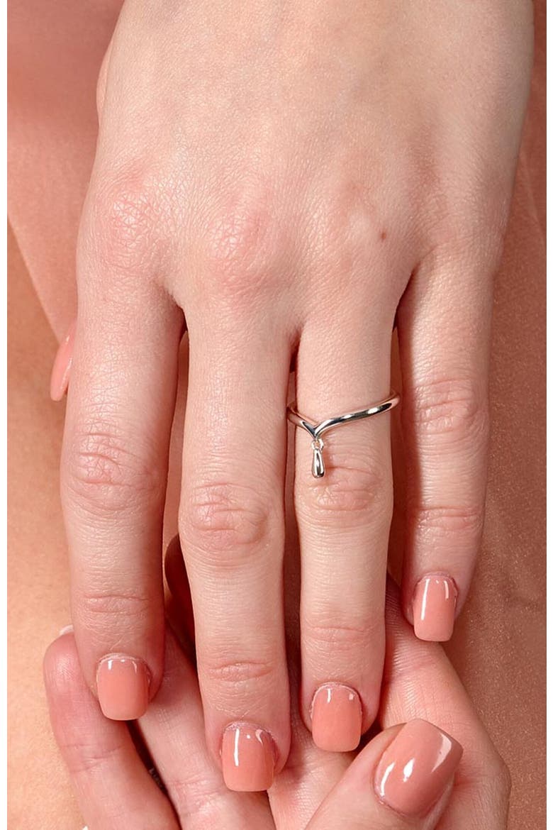 Mini Drop Ring, Alternate, color, Sterling Silver
