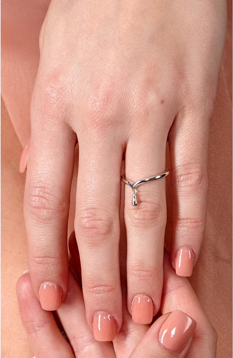 Lucy Quartermaine Mini Drop Ring, Alternate, color, Sterling Silver