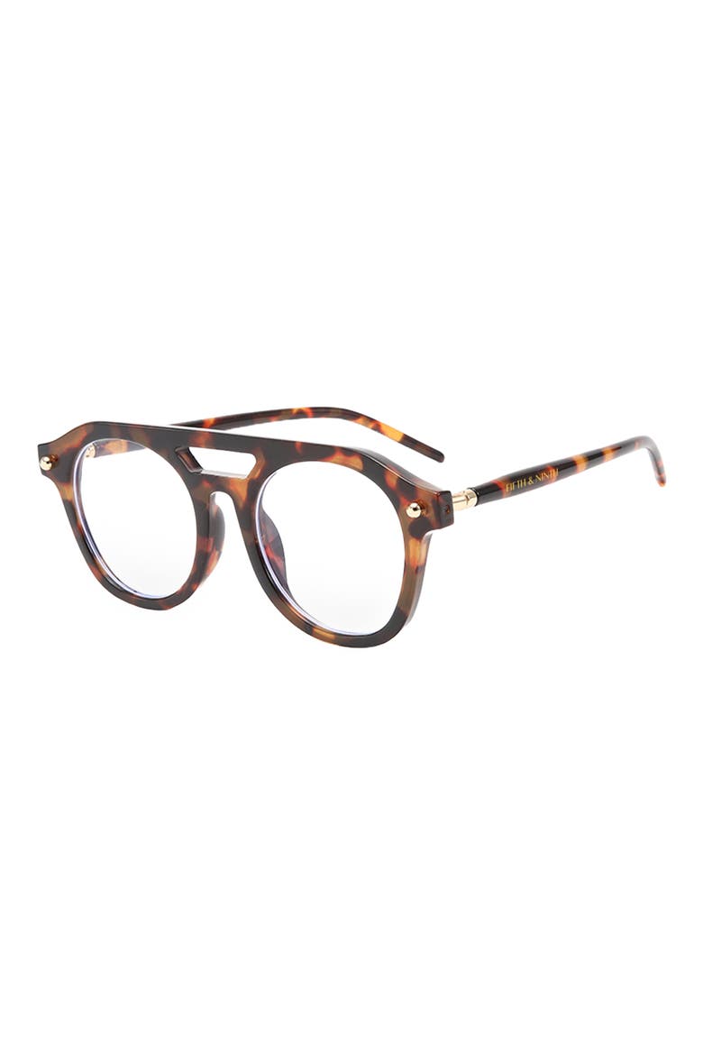 Dylan 50mm Square Blue Light Blocking Glasses, Alternate, color, TORTE