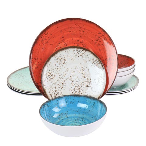 Pryce 12 Piece Melamine Dinnerware Set