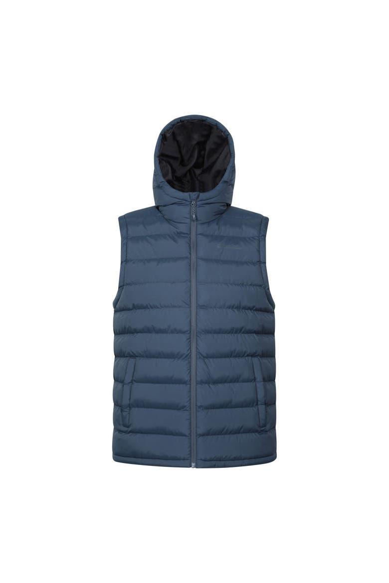 Seasons Hooded Padded Vest, Main, color, Navy