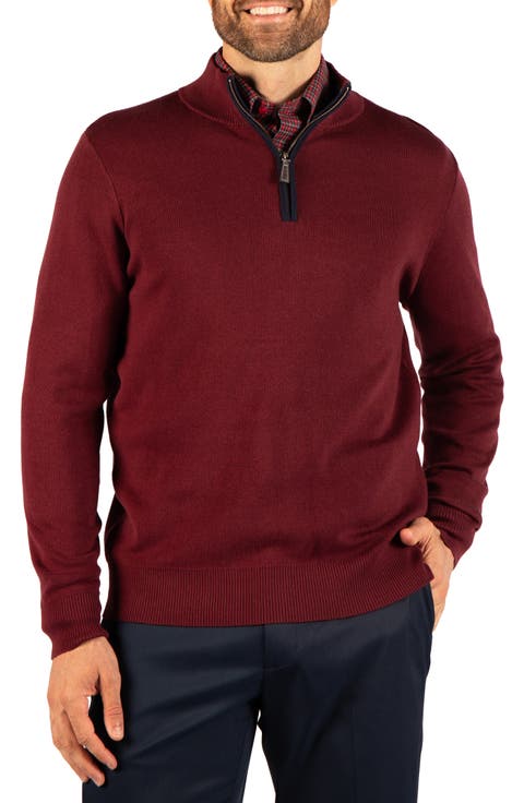 Fine Knit Quarter Zip Sweater