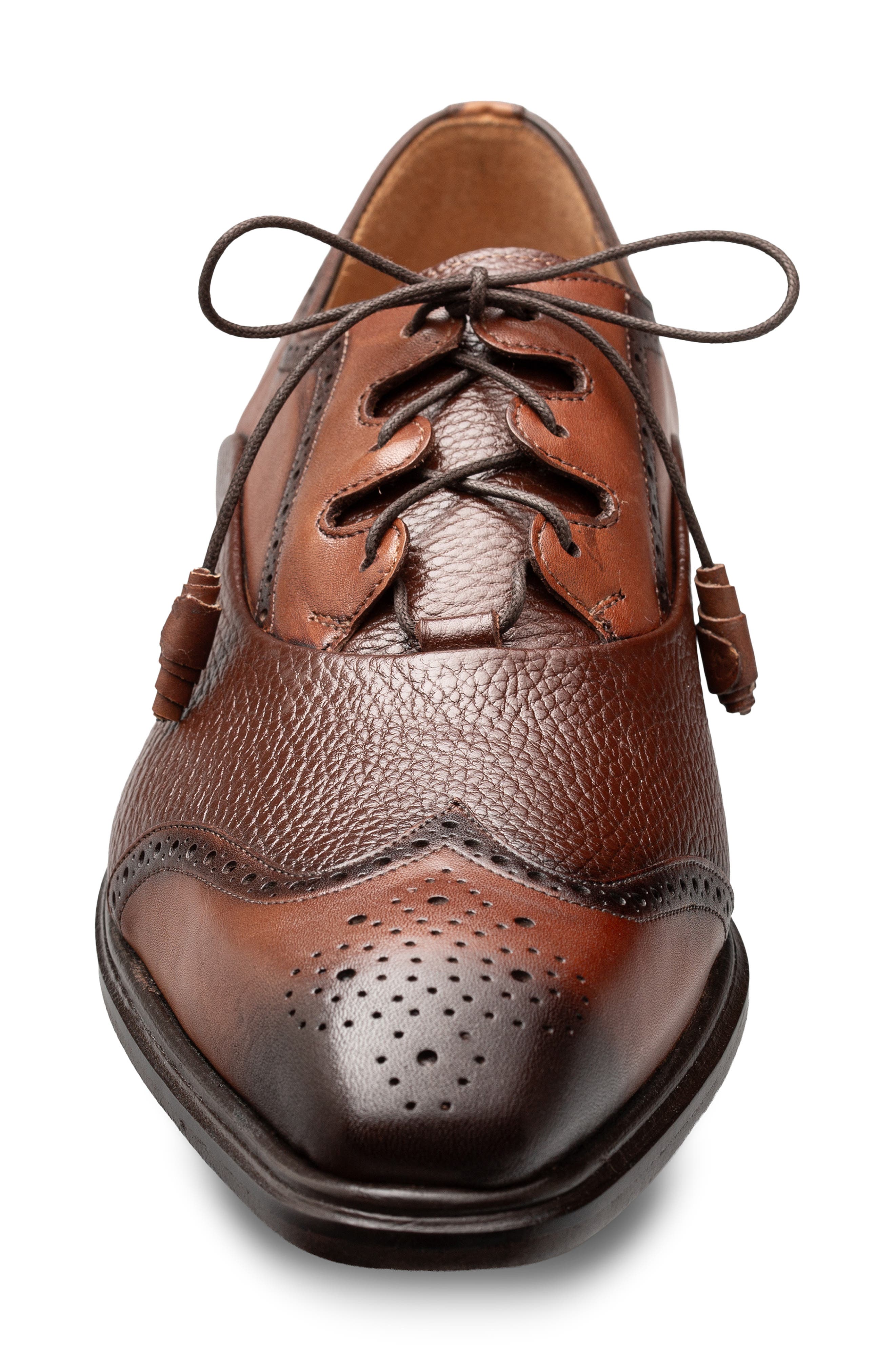 Nord Wingtip Oxford, Alternate, color, COGNAC