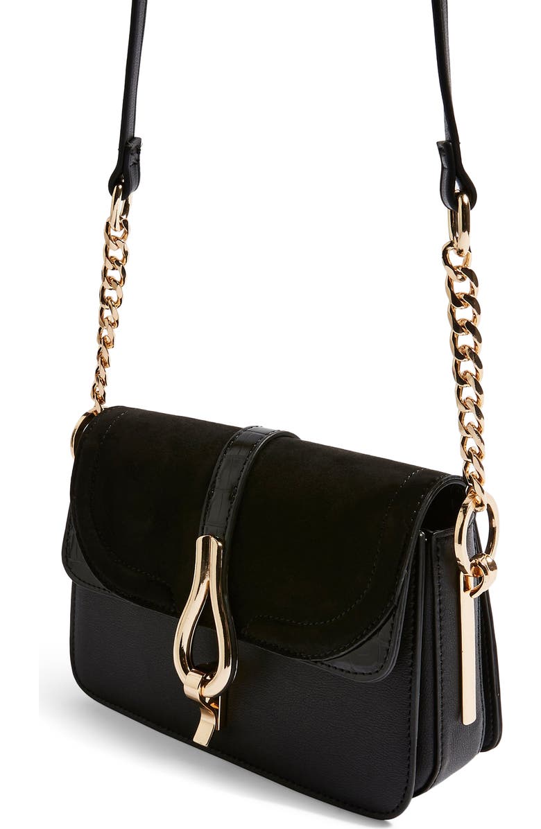 Topshop Capricorn Faux Leather Crossbody Handbag, Alternate, color,