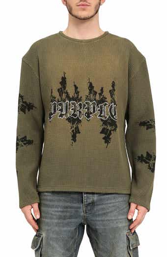 Logo Long Sleeve Waffle Knit T-Shirt