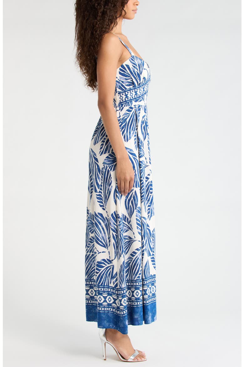 Leaf Print Sundress, Alternate, color, NEW IVORY