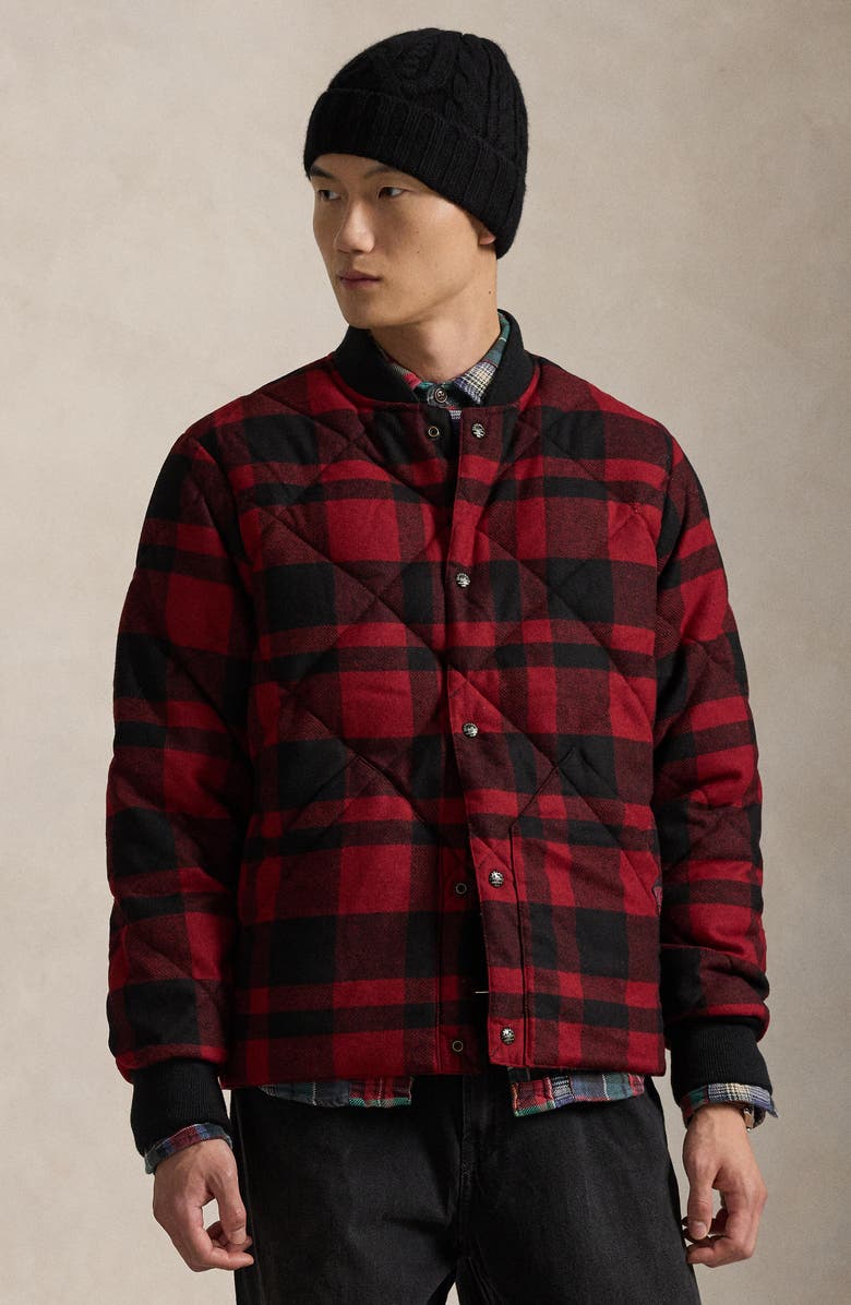 Polo Ralph Lauren Buffalo Check 650-Fill Power Down Jacket, Alternate, color, Buffalo Plaid