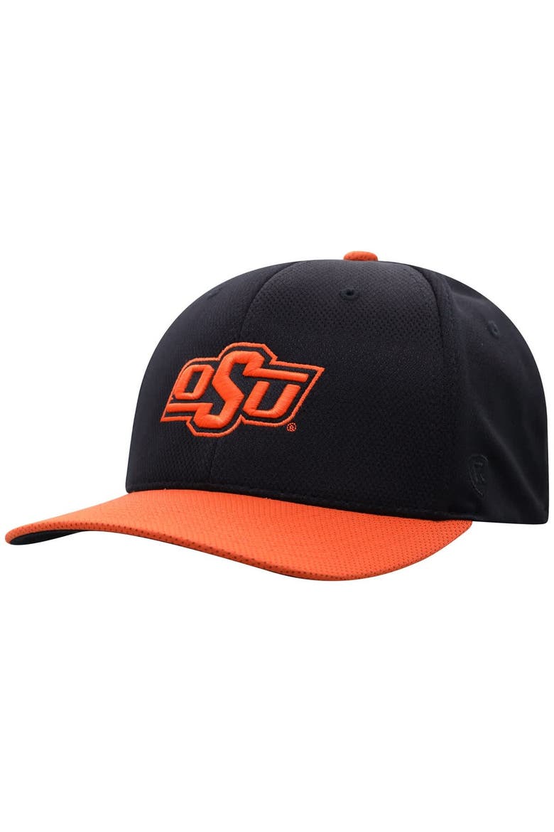 Men's Top of the World  Black Oklahoma State Cowboys Reflex Fitted Hat, Alternate, color, Black