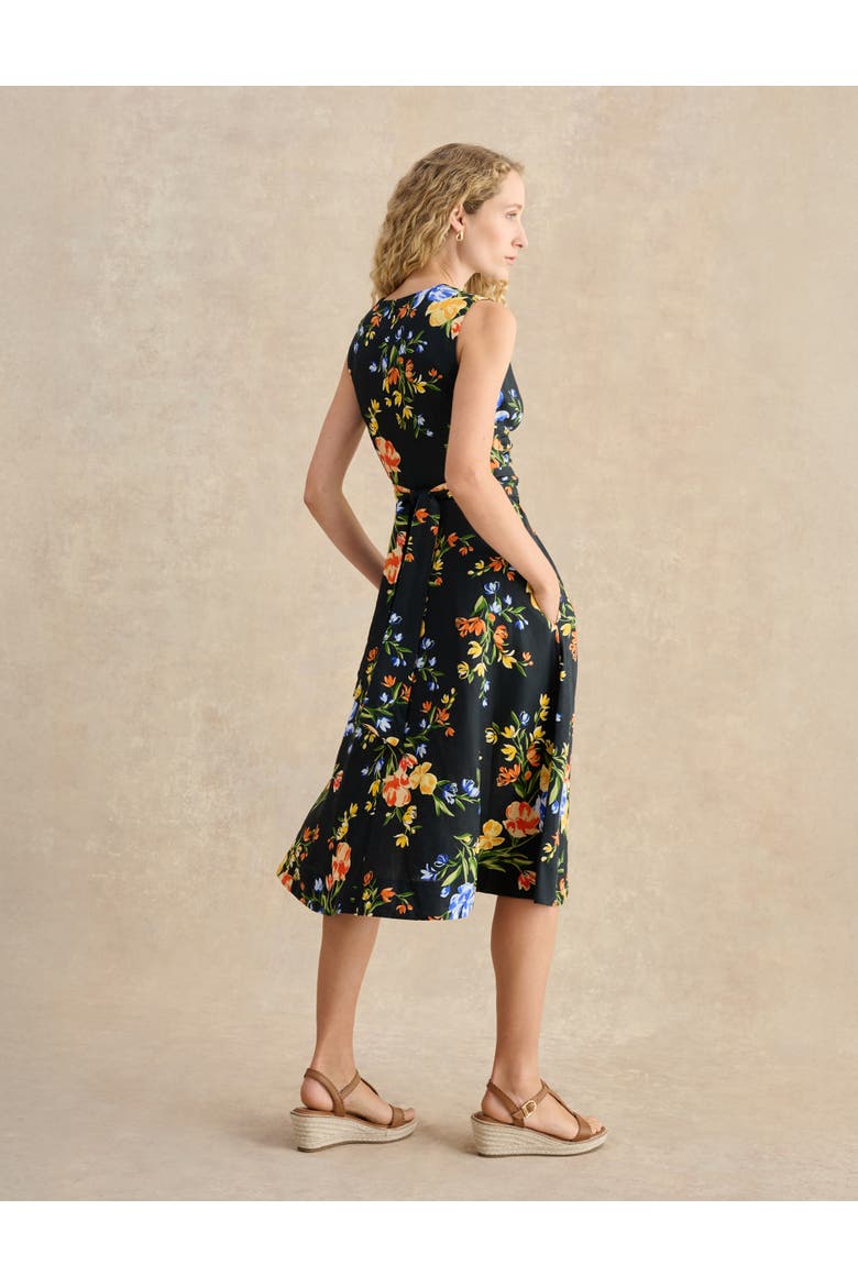 Twitchill Sleeveless Printed Midi Dress, Alternate, color, Navy Multi