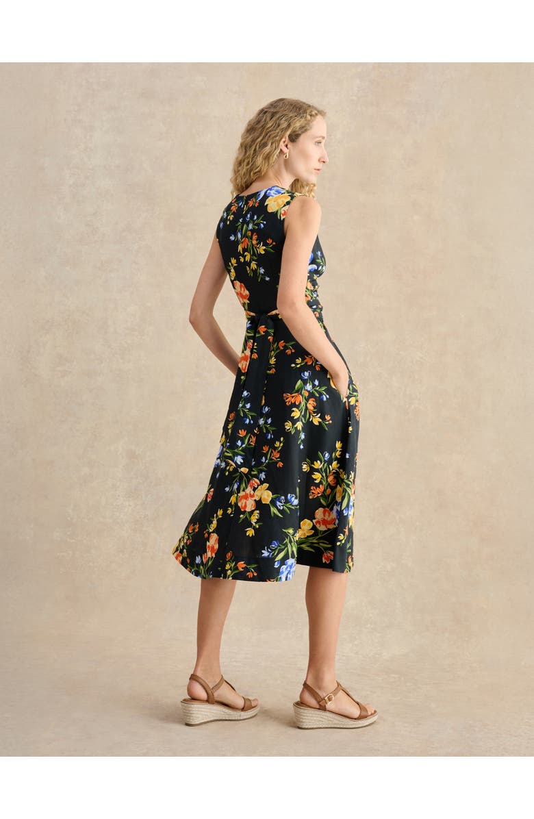 HOBBS LONDON Twitchill Sleeveless Printed Midi Dress, Alternate, color, Navy Multi