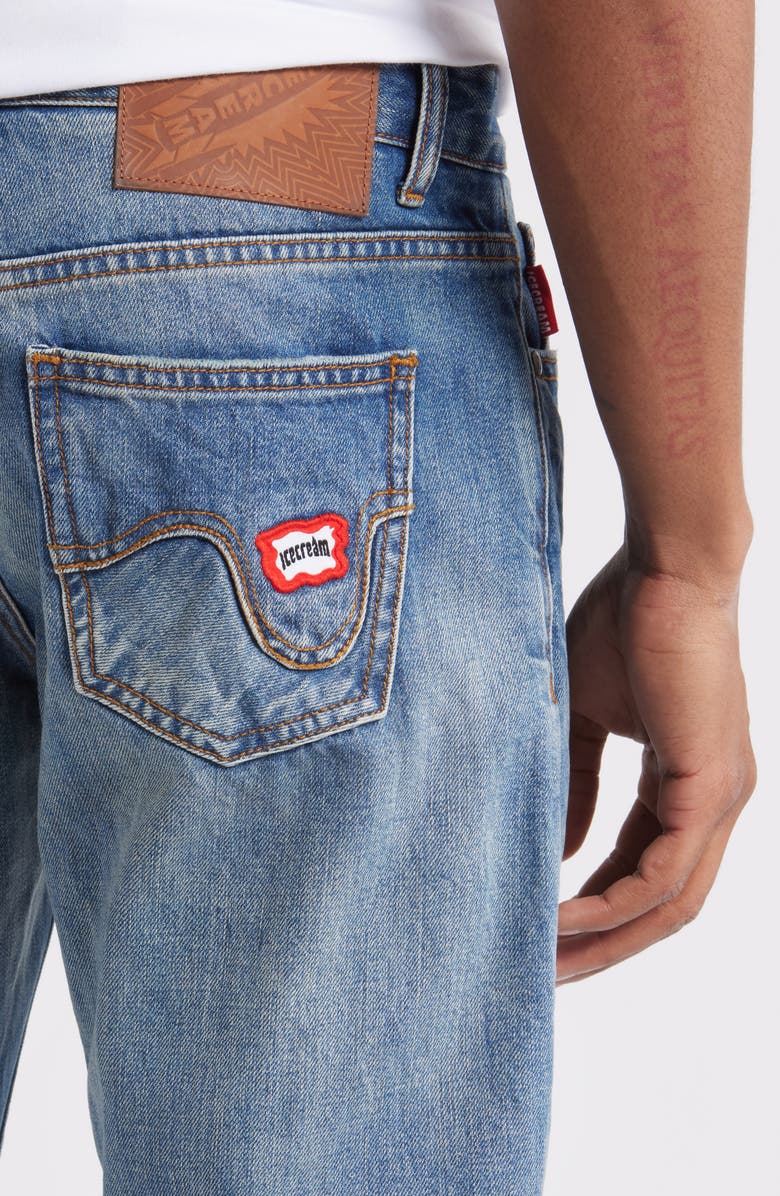 ICECREAM Strawberry Fit Distressed Jeans, Alternate, color, Fade Wash