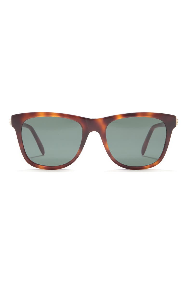 Alexander McQueen 54mm Square Sunglasses, Main, color, HAVANA HAVANA GREEN/GRN