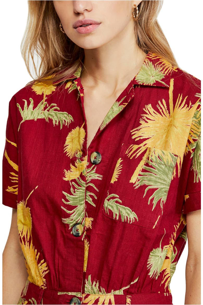 Malibu Romper, Alternate, color, RED COMBO