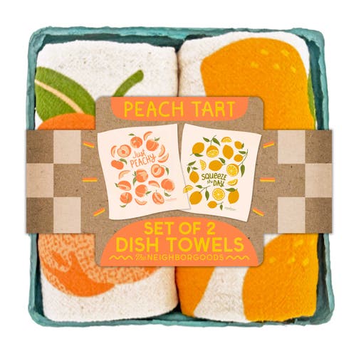The Neighborgoods Peach Tart - Dish Towel Set of 2  product