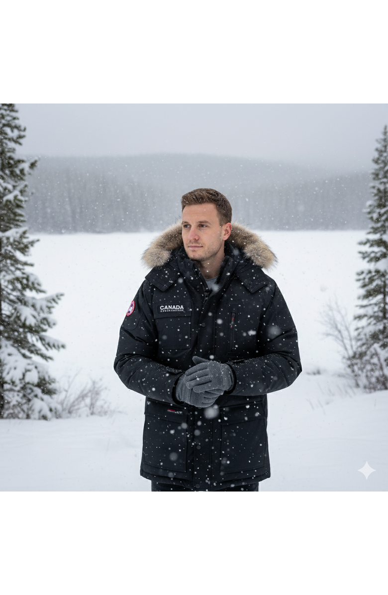 CANADA WEATHER GEAR Men's Heavyweight Arctic Parka, Alternate, color, Black