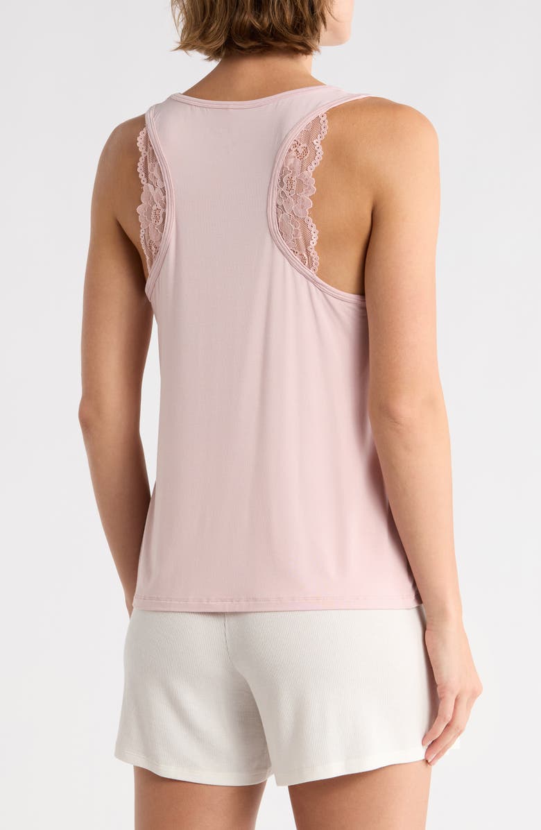 Posh Peanut Lace Racerback Pajama Tank, Alternate, color, Pink