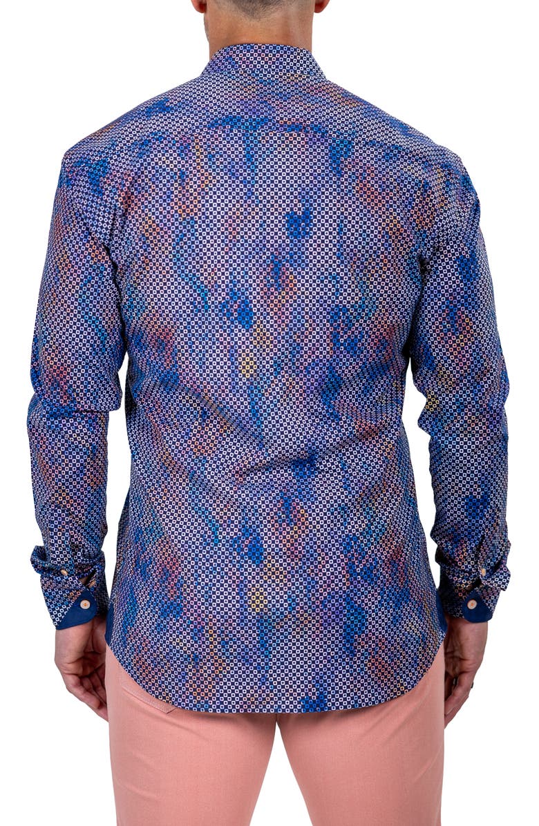 Maceoo Einstein Marthyr0235 Blue Button-Up Shirt, Alternate, color, Blue