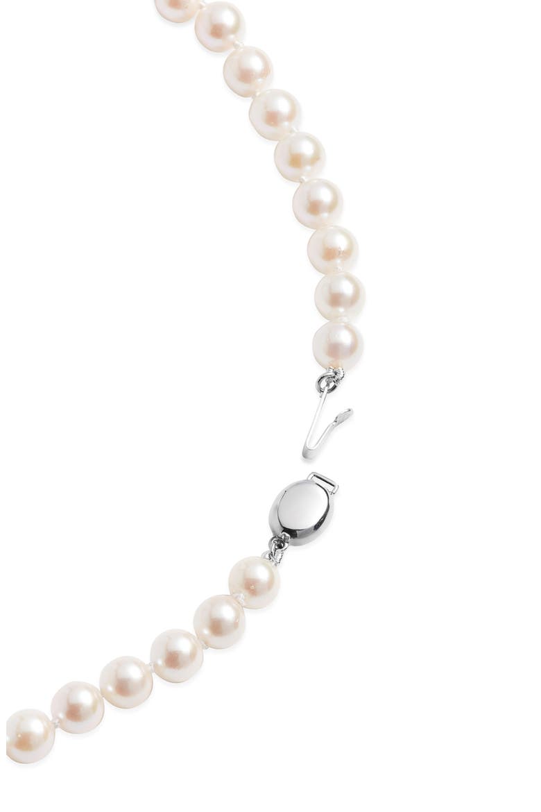 Akoya Pearl Necklace, Alternate, color, WHITE- 14K WHITE GOLD