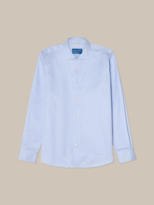Robert Talbott Reynolds Mini Stripe Twill Shirt In Blue