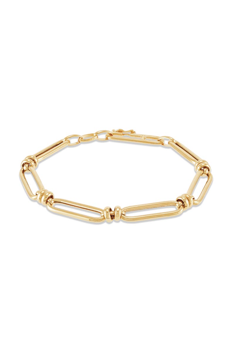 Frankie & Zoe 14K Yellow Gold Paper Clip Link Bracelet, Main, color, Yellow Gold
