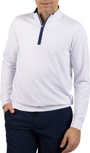 TailorByrd Micro Grid Quarter Zip Performance Pullover