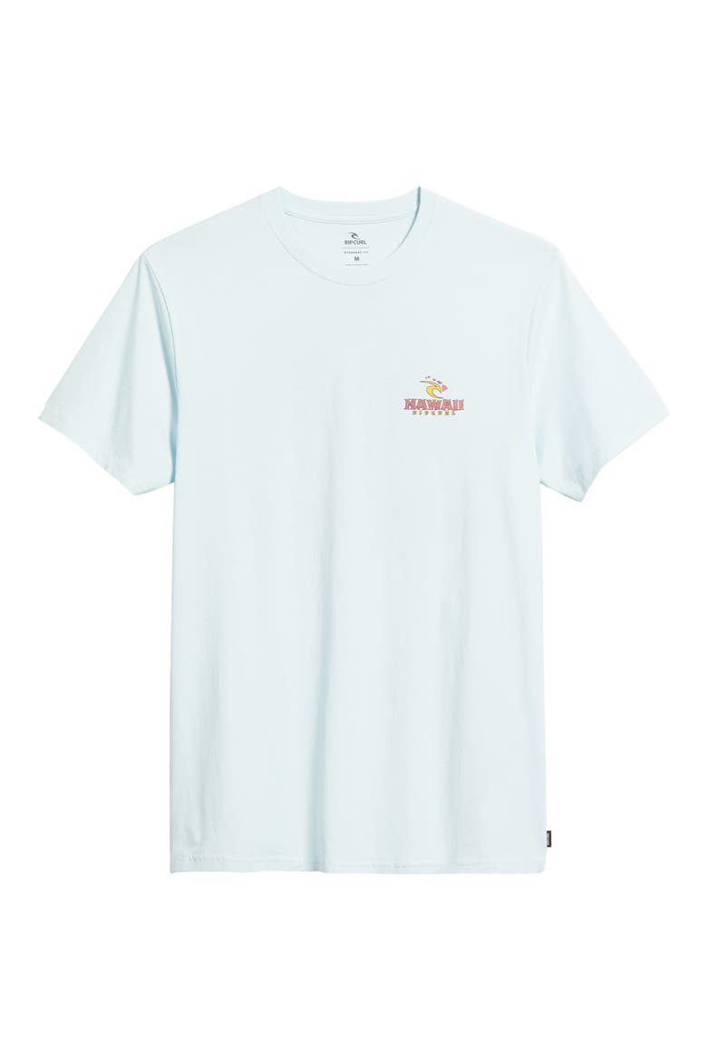 Hawaii Rooster Cotton Graphic T-Shirt, Alternate, color, GLACIER BLUE