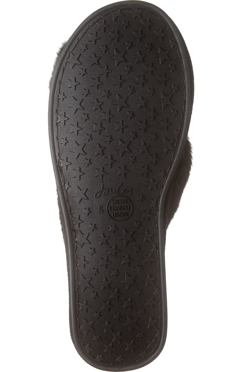 Joules Honey Faux Fur Slide Sandal, Alternate, color,