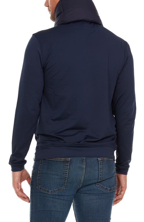 Helios The Heated Coat Paffuto Heated Scarf In Navy