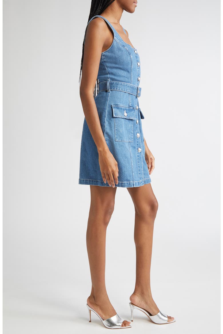 Midy Belted Sleeveless Denim Minidress, Alternate, color, TIPTON