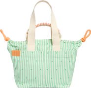 AIMEE Coastal Carryall Stripe Canvas Tote